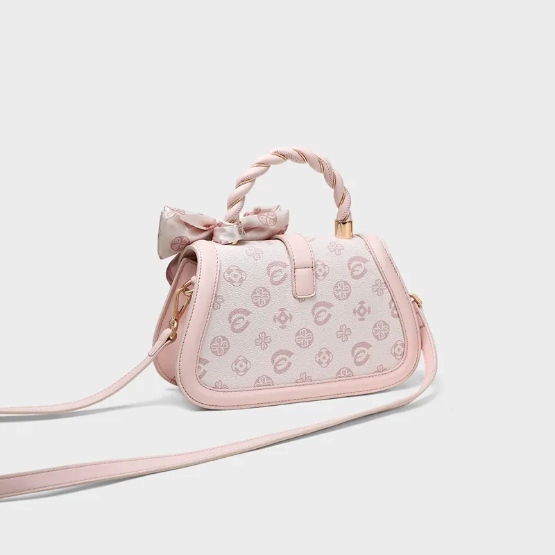 VINEY Synthetic Leather Handbag, Shoulder Bag, Crossbody Bag Regular Women's Pink-4