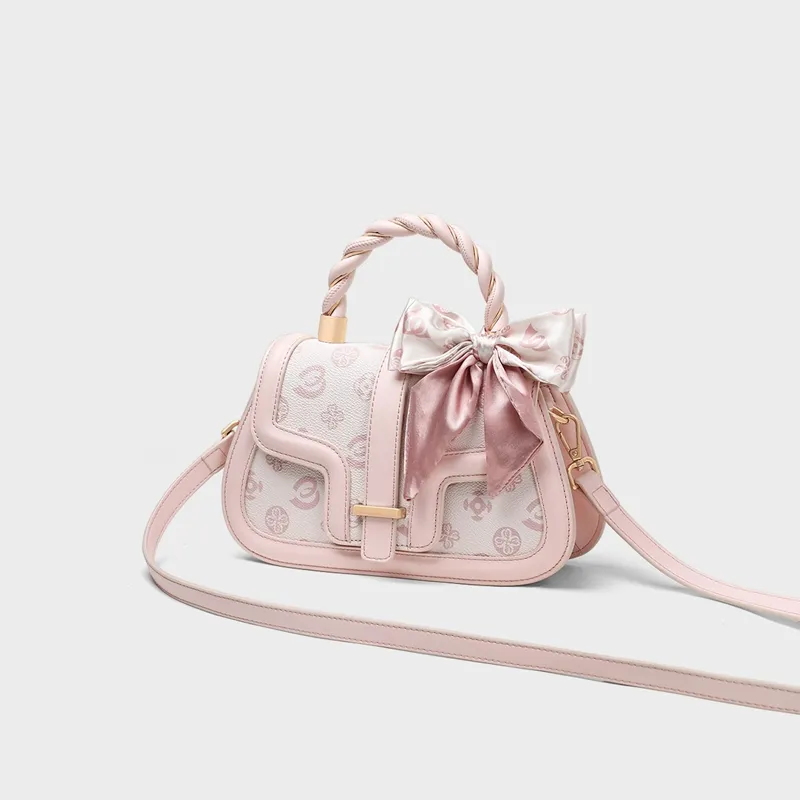 VINEY Synthetic Leather Handbag, Shoulder Bag, Crossbody Bag Regular Women's Pink-2