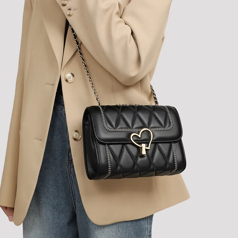 VINEY Cow Leather Underarm Small Square Bag Shoulder Bag Trumpets Women's Coffee-21