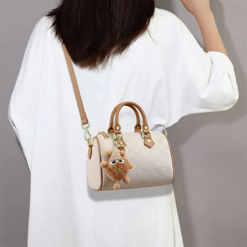 VINEY Cow Leather Handbag, Shoulder Bag, Crossbody Bag Regular Women's Ecru & Apricot-1