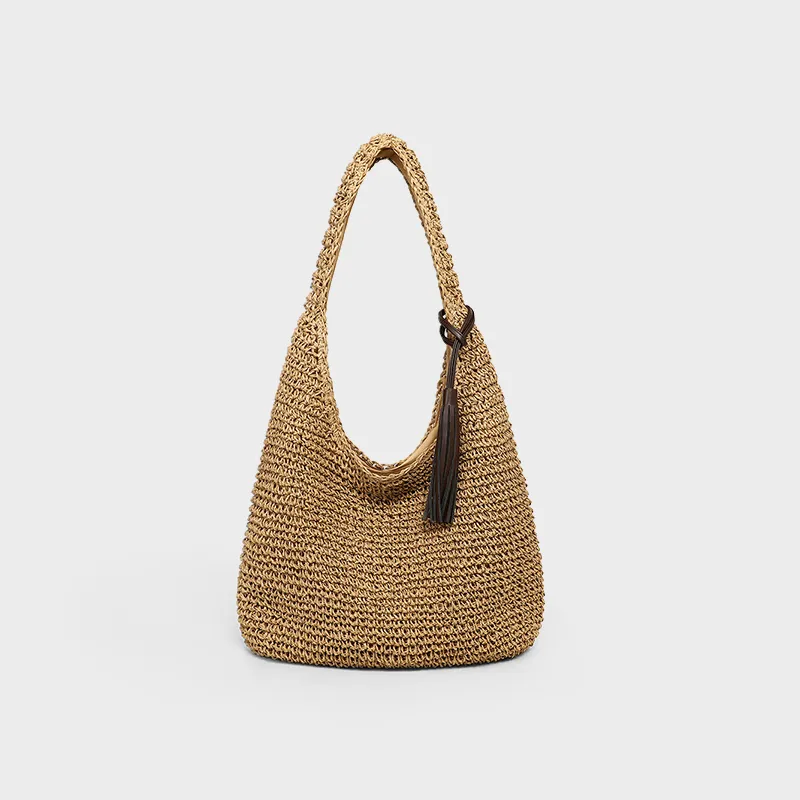 VINEY Fabric Shoulder Bag Regular Women's Khaki-3