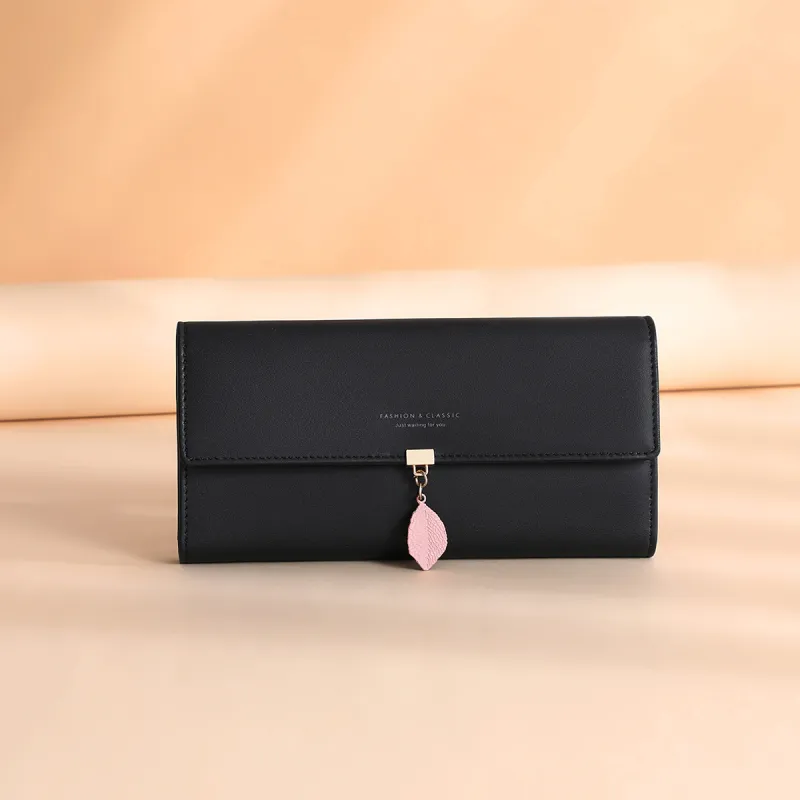 VINEY Cow Leather Coin Purse Wallet Bag Trumpets Women's Pink-7