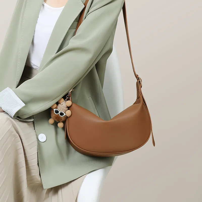 VINEY Cow Leather Shoulder Bag Crossbody Bag Dumpling Bag Regular Women's White-6