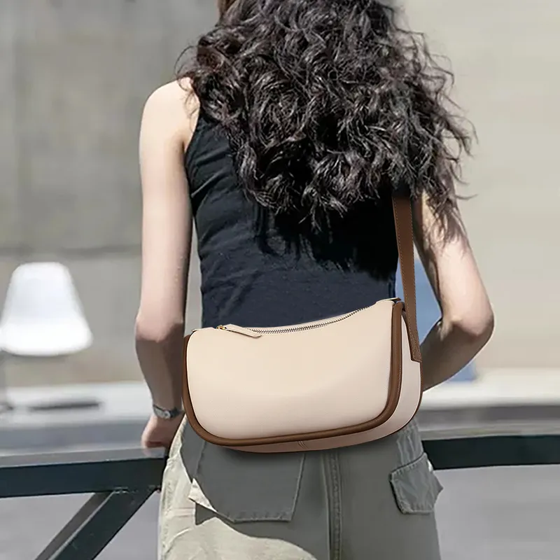 VINEY Synthetic Leather Tote Handbag, Crossbody Bag Regular Women's Coffee Brown-10