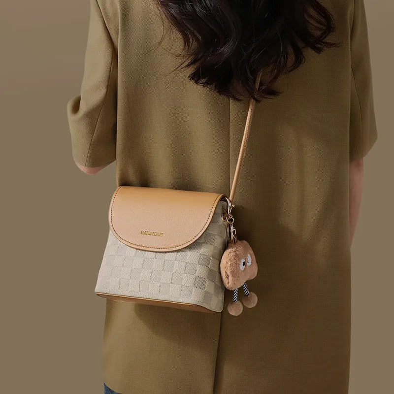 VINEY Cow Leather Shoulder Bag, Crossbody Bag, Cell Phone Pouch Regular Women's Elephant Gray-5