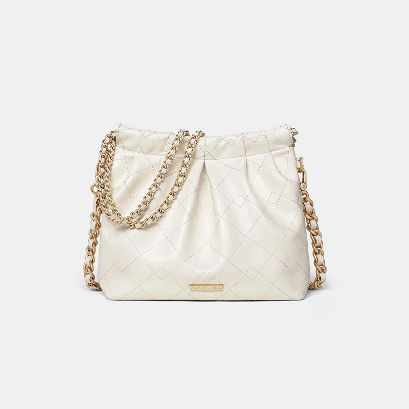 VINEY Cow Leather Shoulder Bag Crossbody Bag Regular Women's Ecru-2