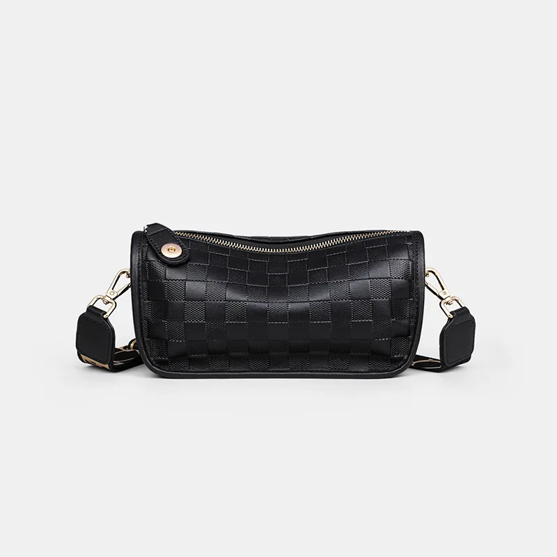 VINEY Synthetic Leather Shoulder Bag, Crossbody Bag Regular Women's Black-2