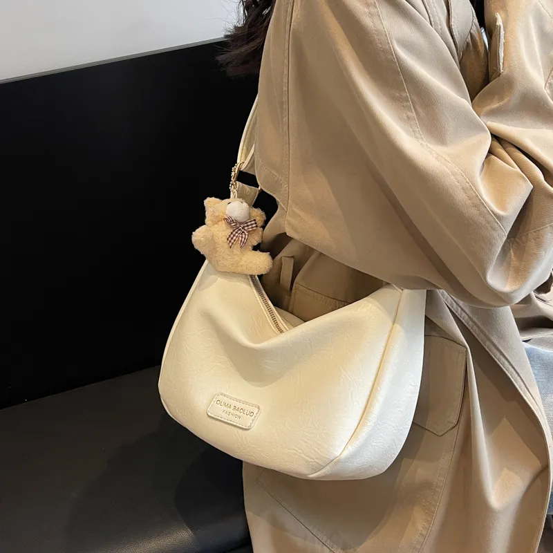 VINEY Pu Shoulder Bag Crossbody Bag Dumpling Bag Regular Women's Coffee-7