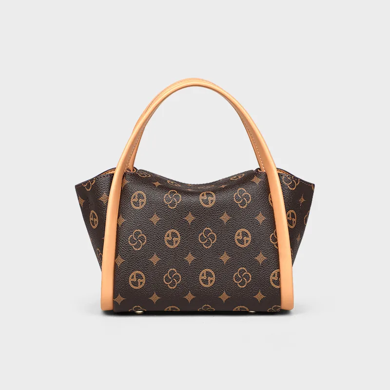 VINEY Synthetic Leather Tote Handbag, Crossbody Bag Regular Women's Coffee Brown-4