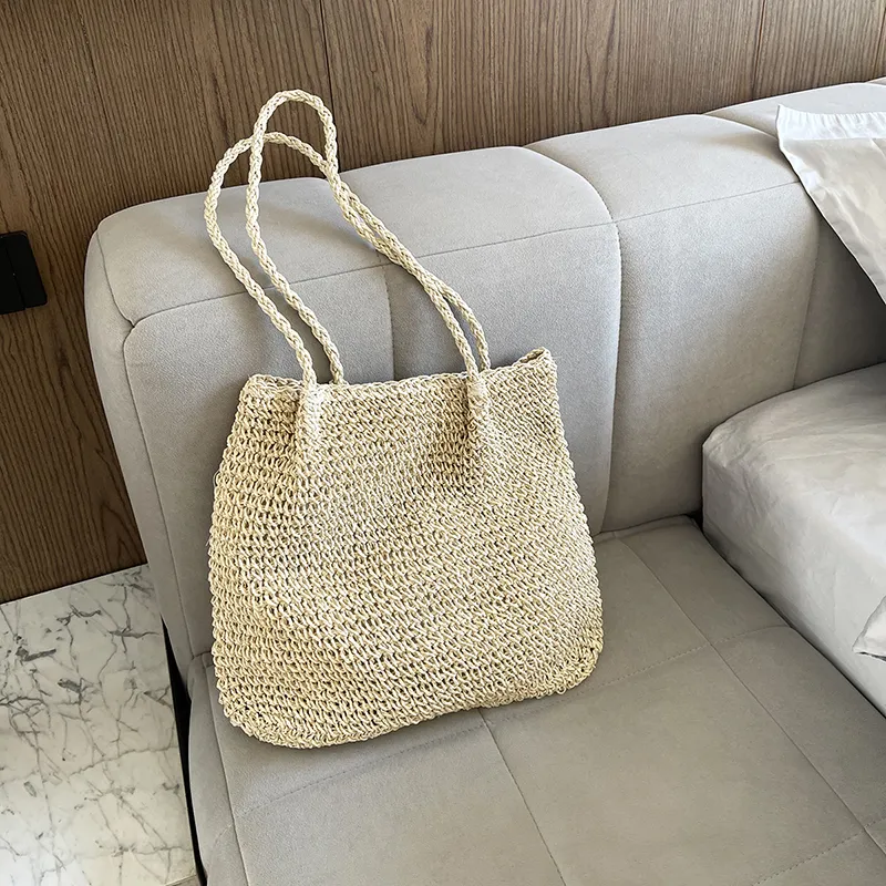VINEY Fabric Shoulder Bag Regular Women's Beige-3