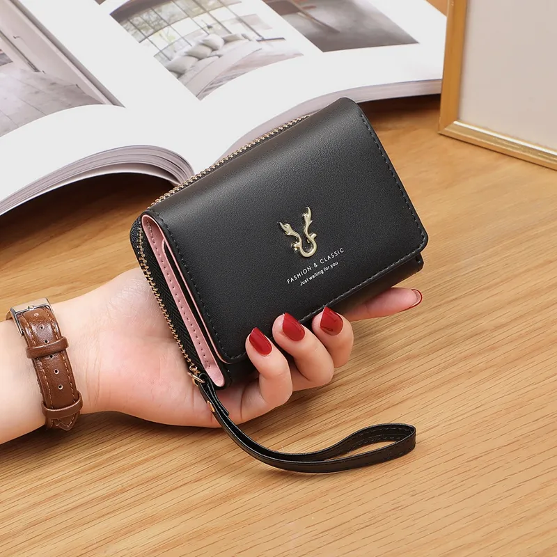 VINEY Cow Leather Coin Purse Wallet Bag Trumpets Women's Pink-25