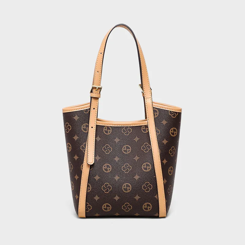 VINEY Synthetic Leather Handbag, Shoulder Bag, Crossbody Bag Regular Women's Coffee-4