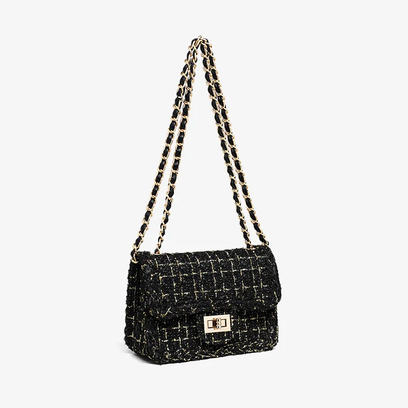 VINEY Fabric Shoulder Bag, Crossbody Bag, Small Square Bag Regular Women's Ecru-16
