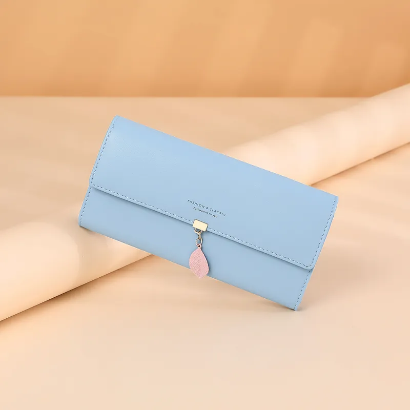 VINEY Cow Leather Coin Purse Wallet Bag Trumpets Women's Pink-11