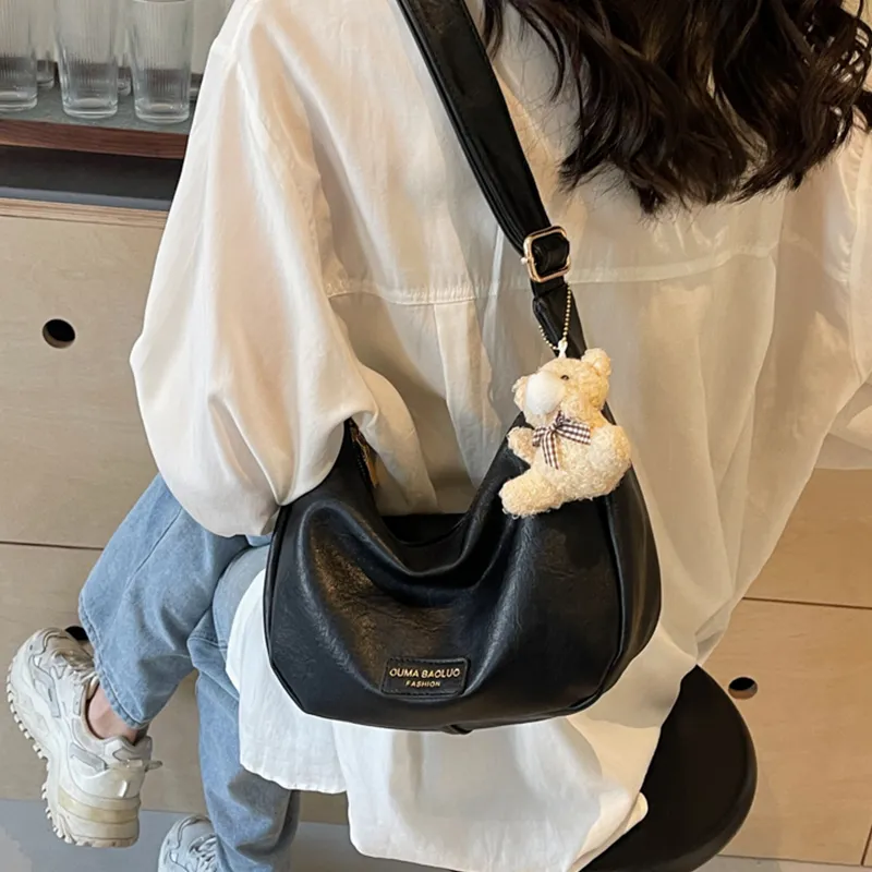 VINEY Pu Shoulder Bag Crossbody Bag Dumpling Bag Regular Women's Coffee-11