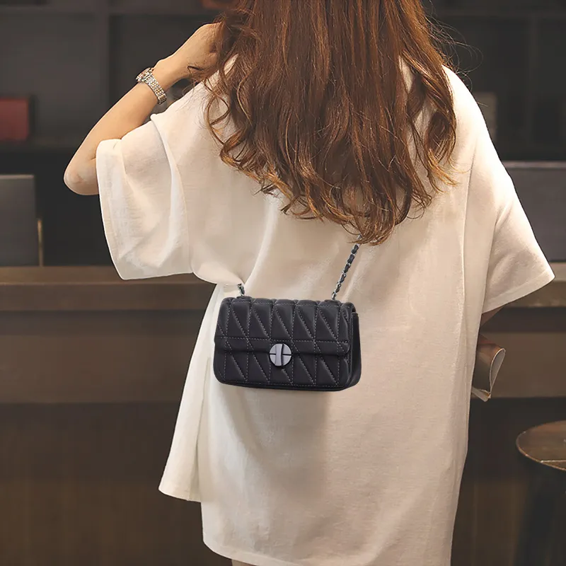 VINEY Synthetic Leather Small Square Bag Shoulder Bag Crossbody Bag Small Size Women's Spring Light Pearl White-7
