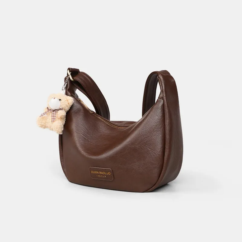 VINEY Pu Shoulder Bag Crossbody Bag Dumpling Bag Regular Women's Coffee-4