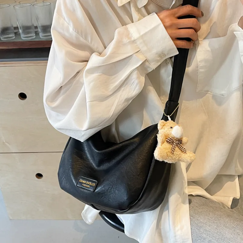 VINEY Pu Shoulder Bag Crossbody Bag Dumpling Bag Regular Women's Coffee-12
