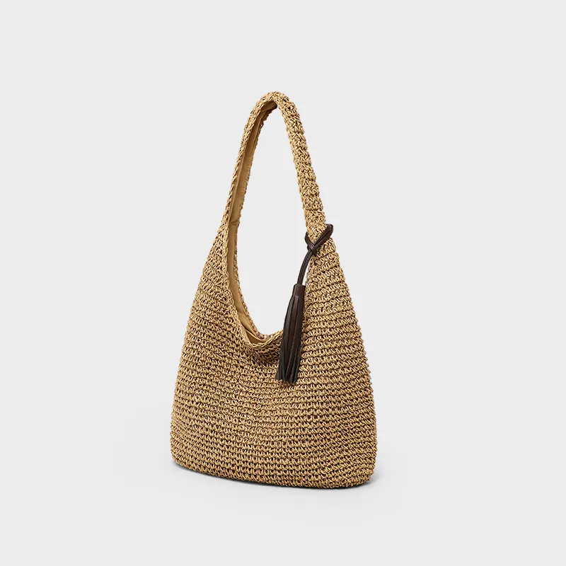 VINEY Fabric Shoulder Bag Regular Women's Khaki-4