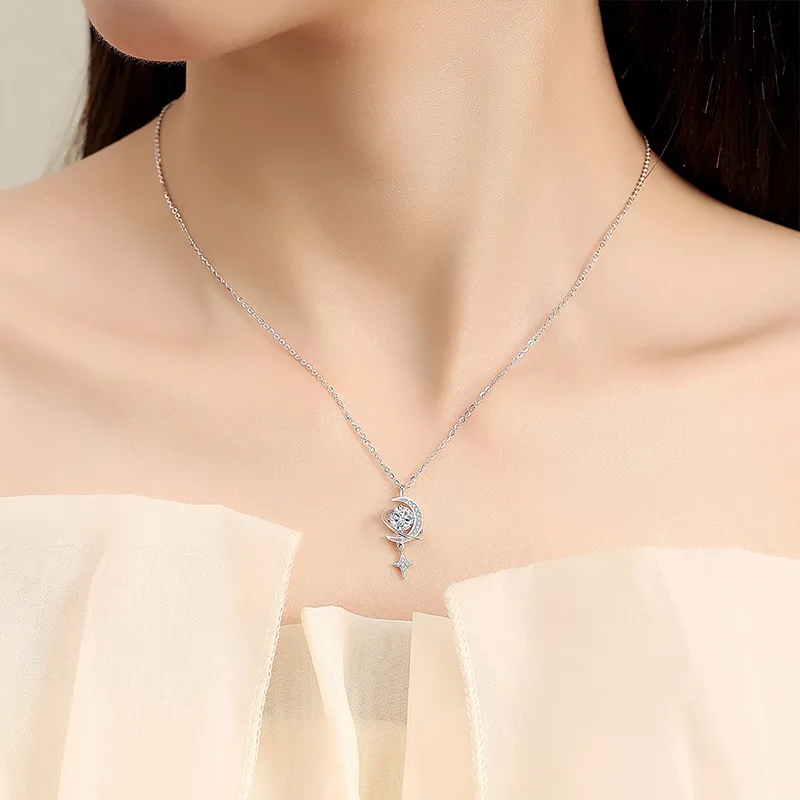Ascending S925 Silver Necklaces Women's-2