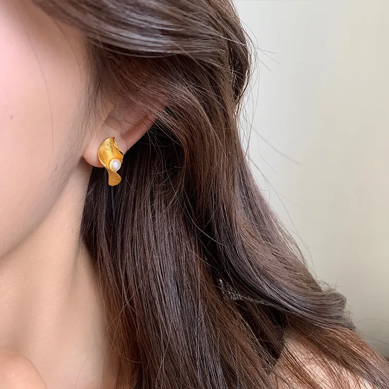 Ascending S925 Silver Stud Earrings Women's-11
