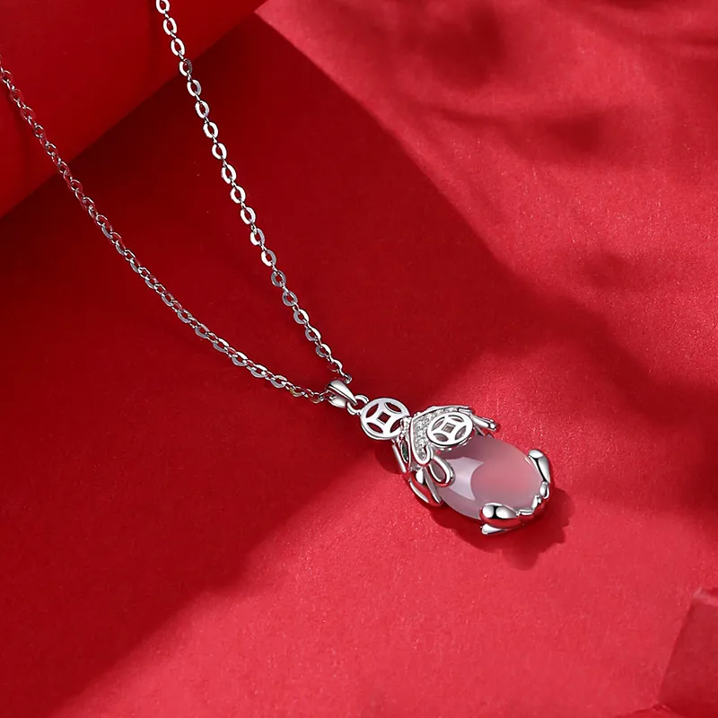 Ascending Chalcedony Necklaces Women's-6