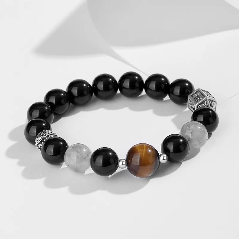Ascending Obsidian Bracelets Unisex-5