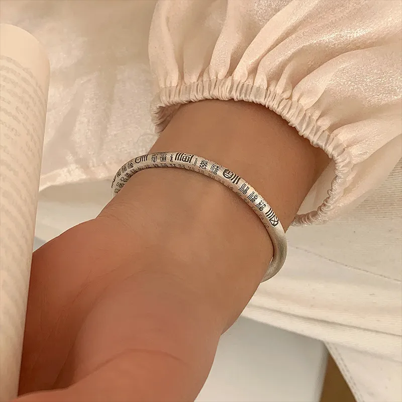 Ascending S999 Fine Silver Bangles Unisex Box-2