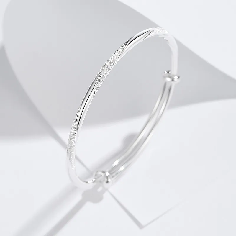 Ascending 999 Fine Silver Bangles Women's-2