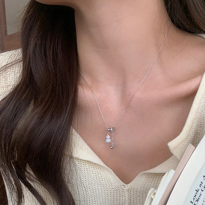 Ascending S925 Silver Necklaces Women's-4
