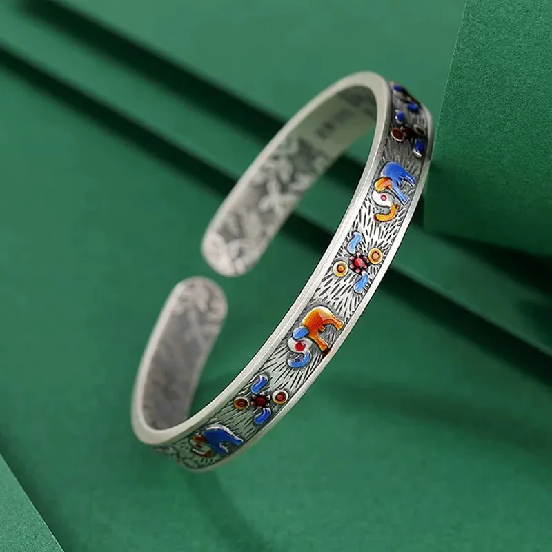 Ascending 999 Fine Silver Bangles Women's-1