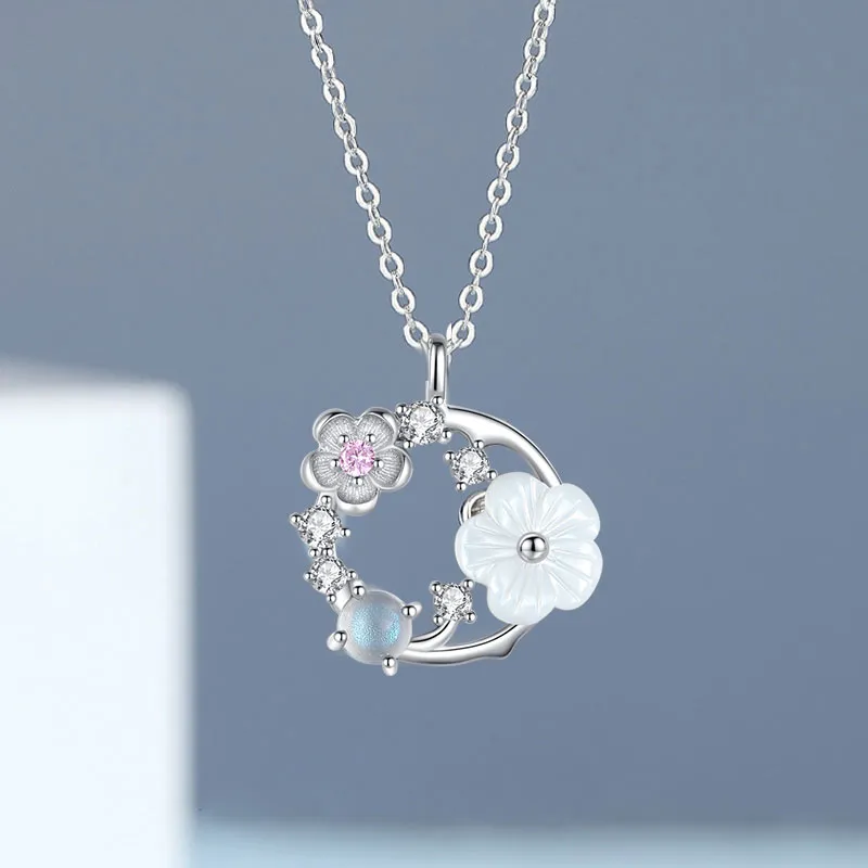 Ascending S925 Silver Necklaces Women's Good Luck Box-2