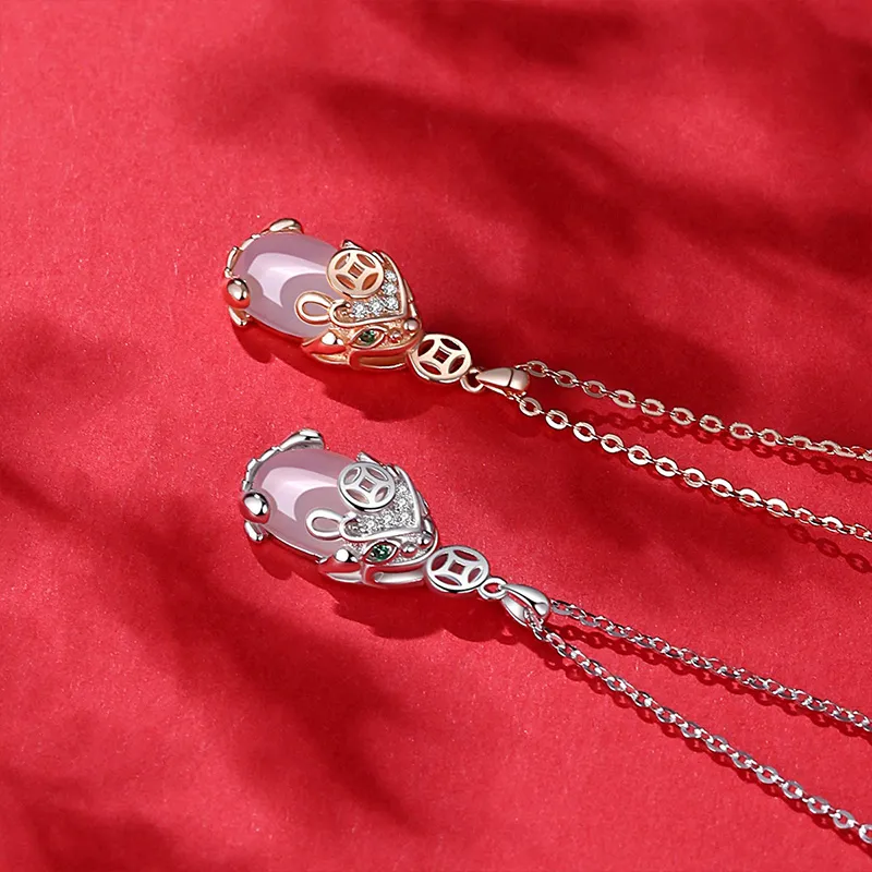 Ascending Chalcedony Necklaces Women's-9