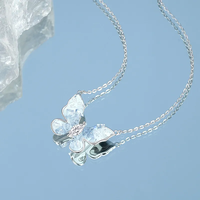 Ascending S925 Silver Necklaces Women's-12
