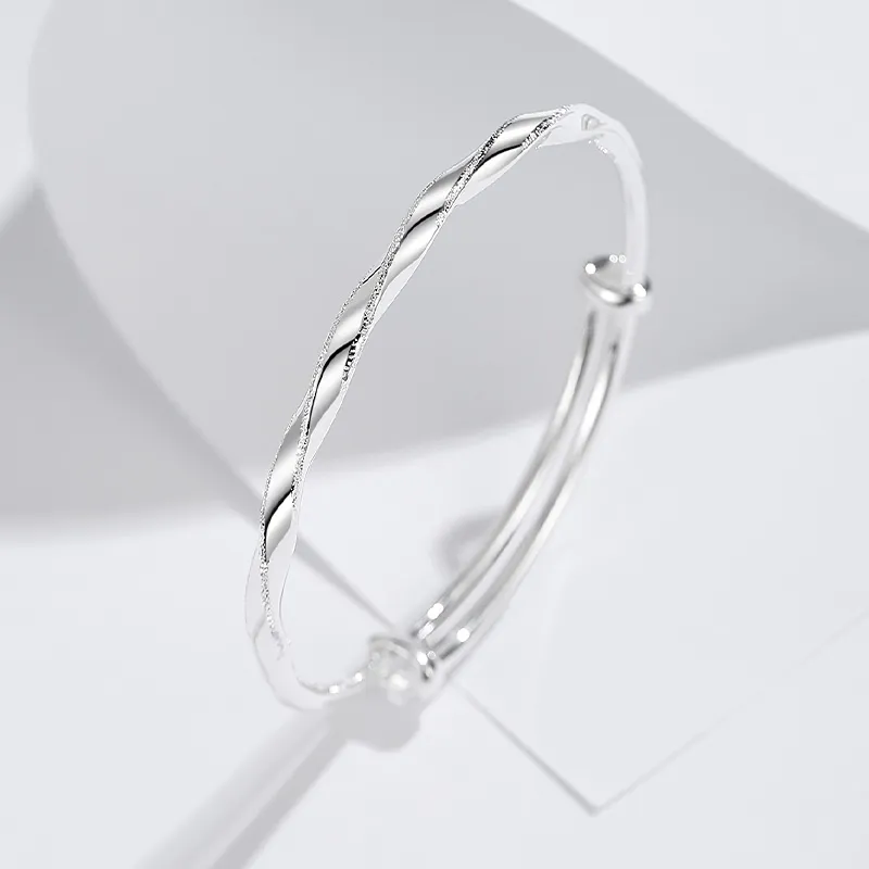 Ascending 999 Fine Silver Bangles Women's-2