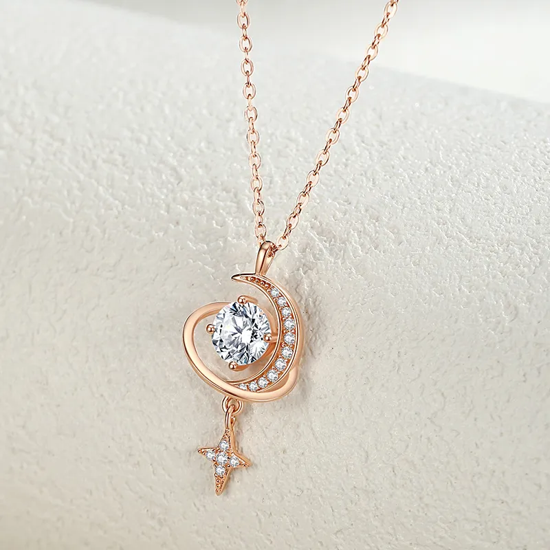 Ascending S925 Silver Necklaces Women's-7