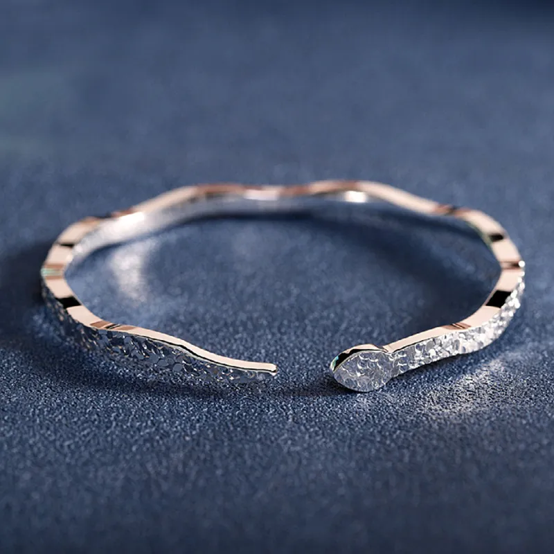 Ascending S999 Fine Silver Bangles Women's-6