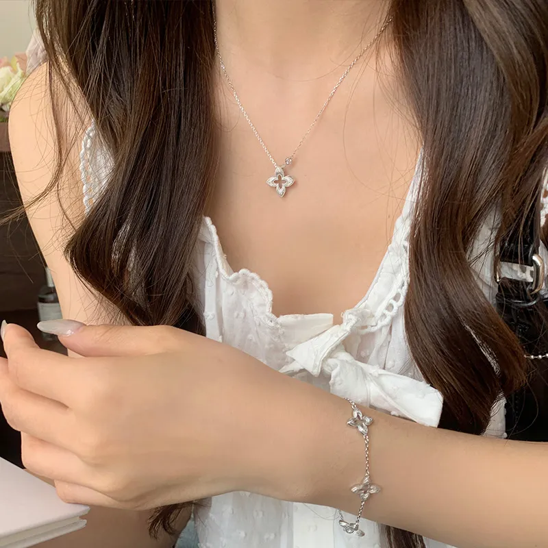 Ascending S925 Silver Necklaces Women's-12
