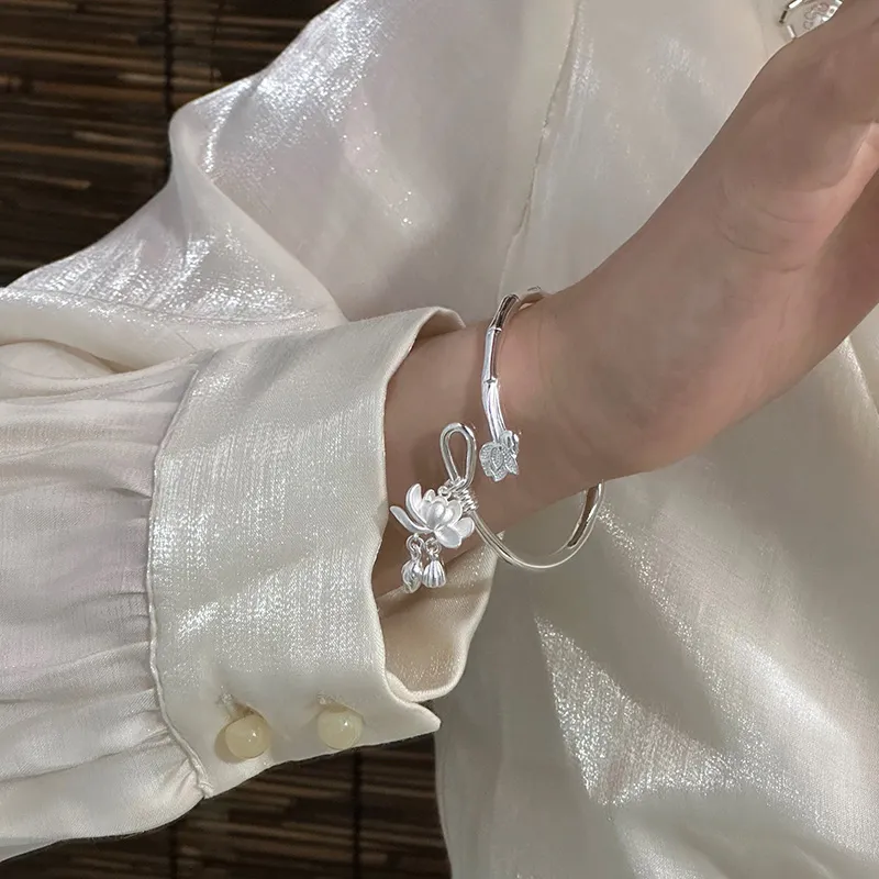 Ascending S999 Fine Silver Sterling Silver Bracelets Women's-6