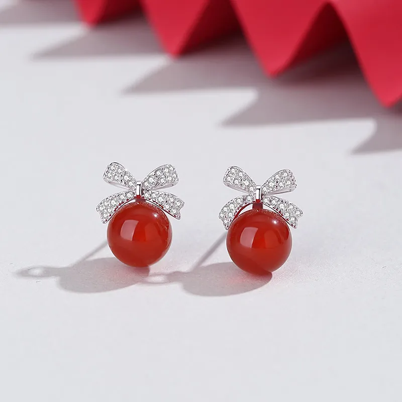 Ascending Agate Stud Earrings Women's-3