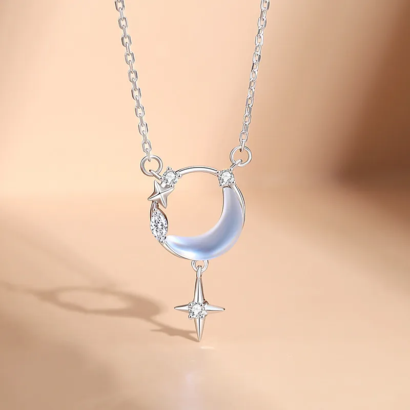 Ascending S925 Silver Necklaces Women's-8