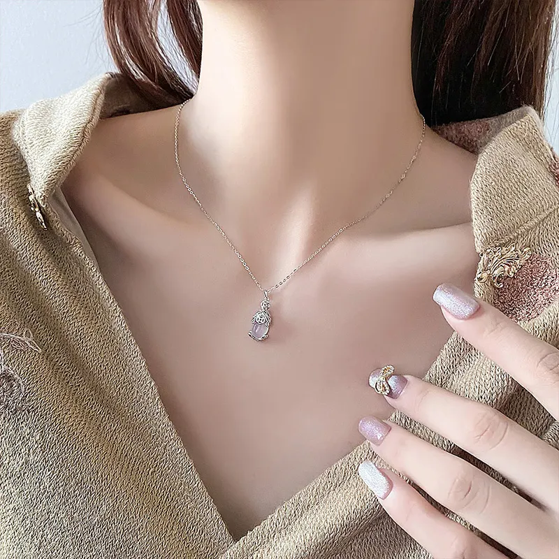 Ascending Chalcedony Necklaces Women's-3