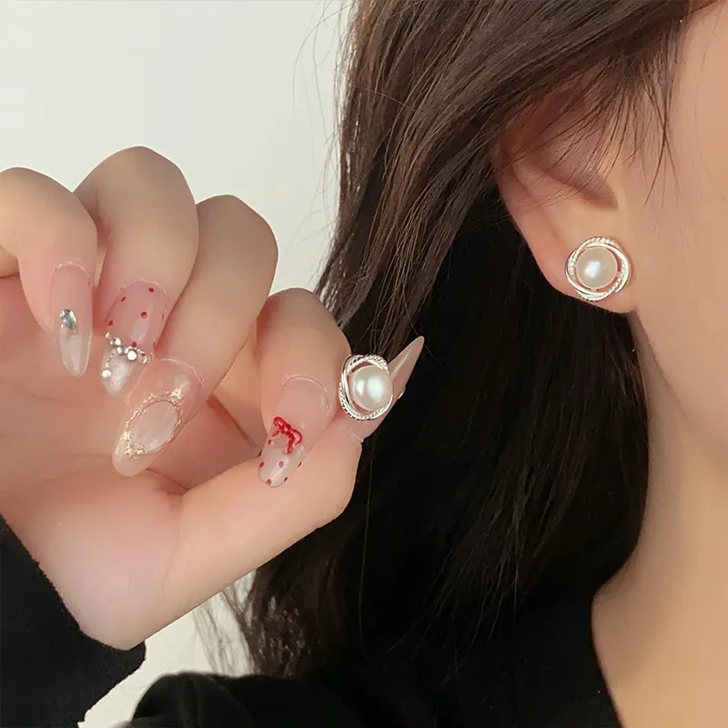 Ascending 999 Fine Silver Stud Earrings Women's-9