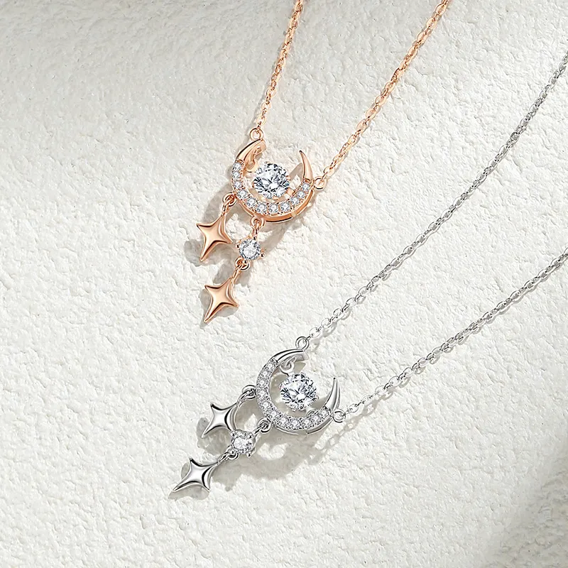 Ascending S925 Silver Necklaces Women's-1