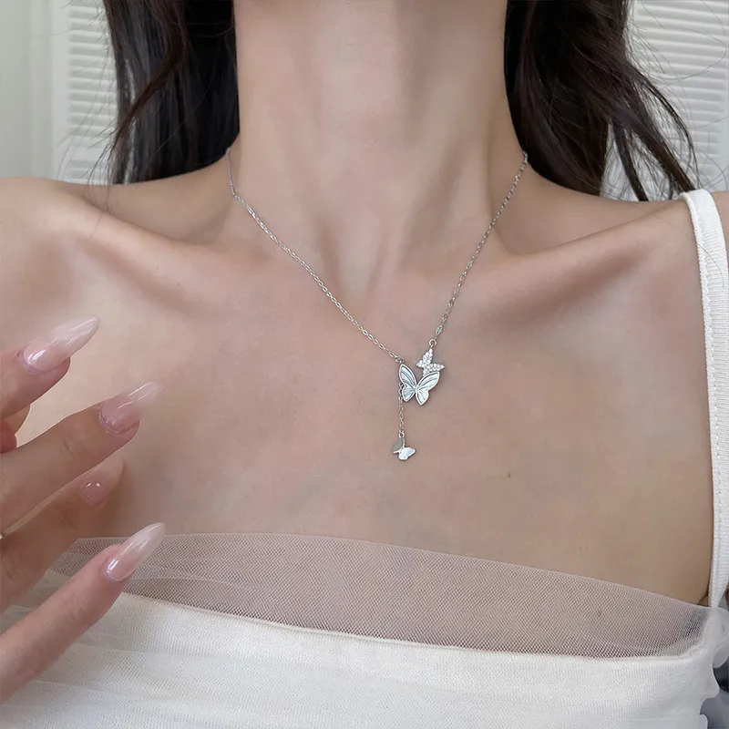 Ascending S925 Silver Necklaces Women's-6