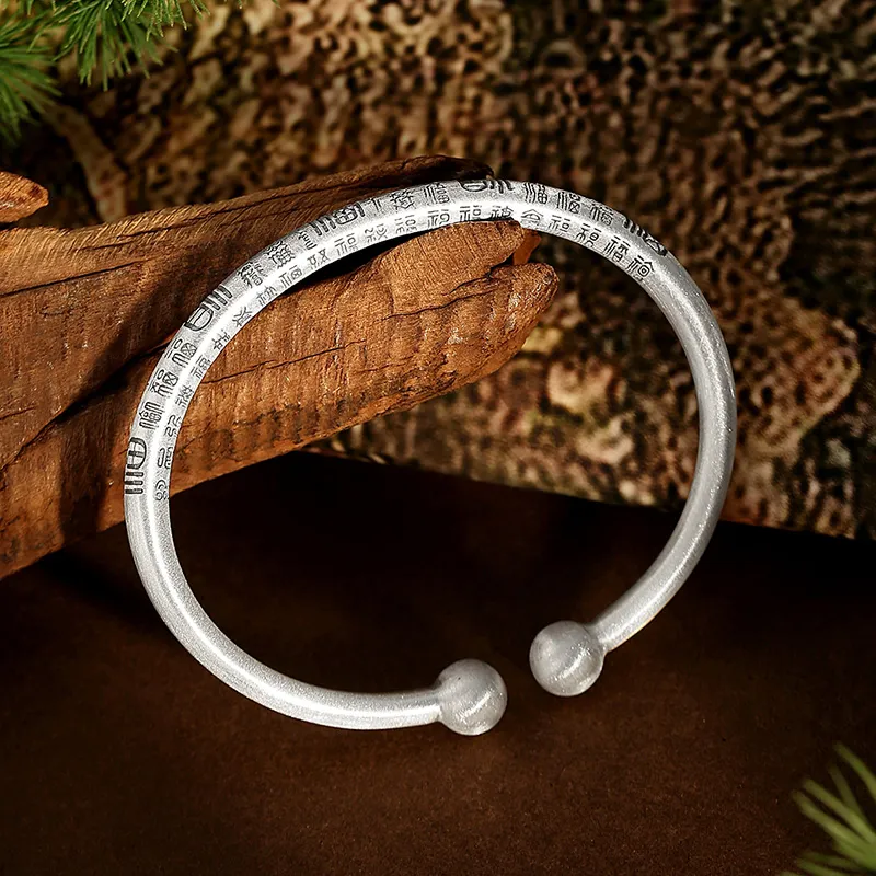 Ascending S999 Fine Silver Bangles Unisex Box-3