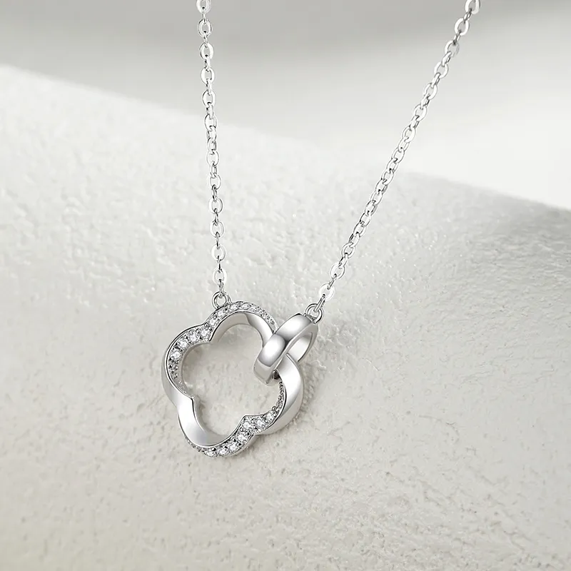 Ascending S925 Silver Necklaces Women's-4