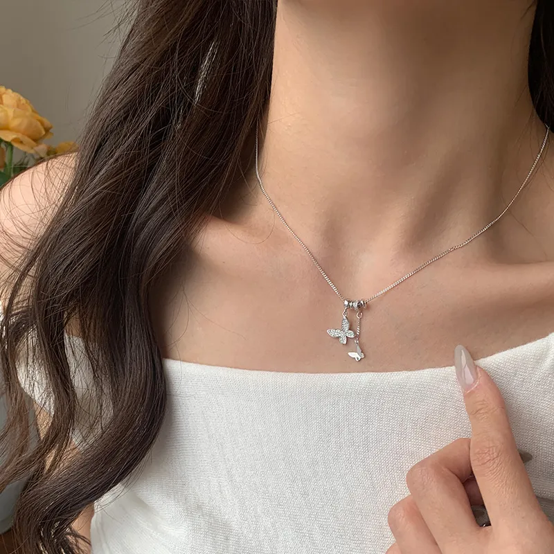 Ascending S925 Silver Necklaces Women's-2