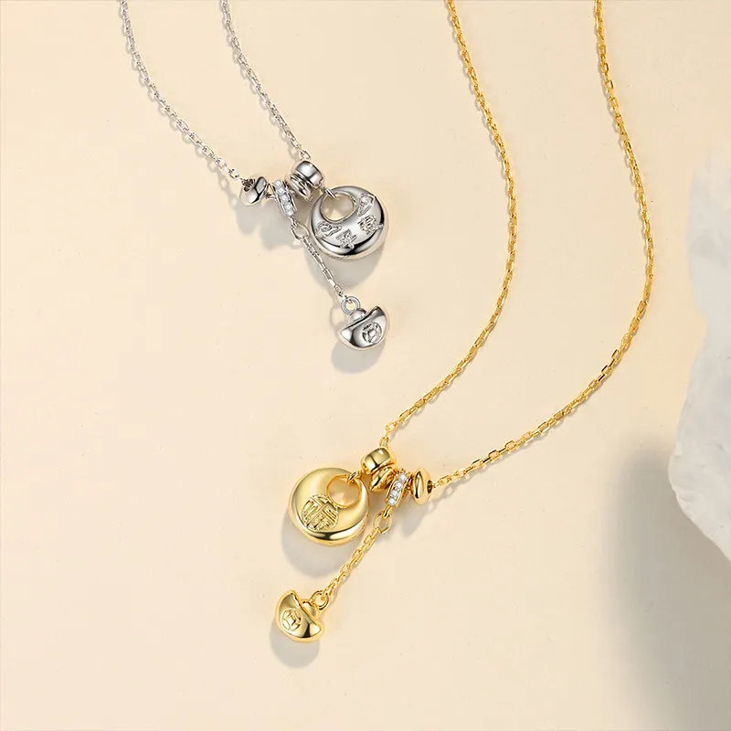 Ascending S925 Silver Necklaces Women's-1