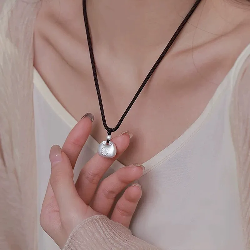 Ascending S999 Fine Silver Necklaces Women's Good Luck-4